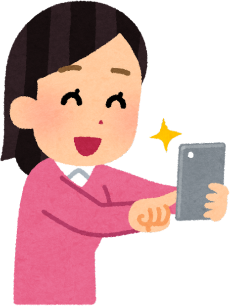 Illustration of a Woman Taking a Photo with a Smartphone